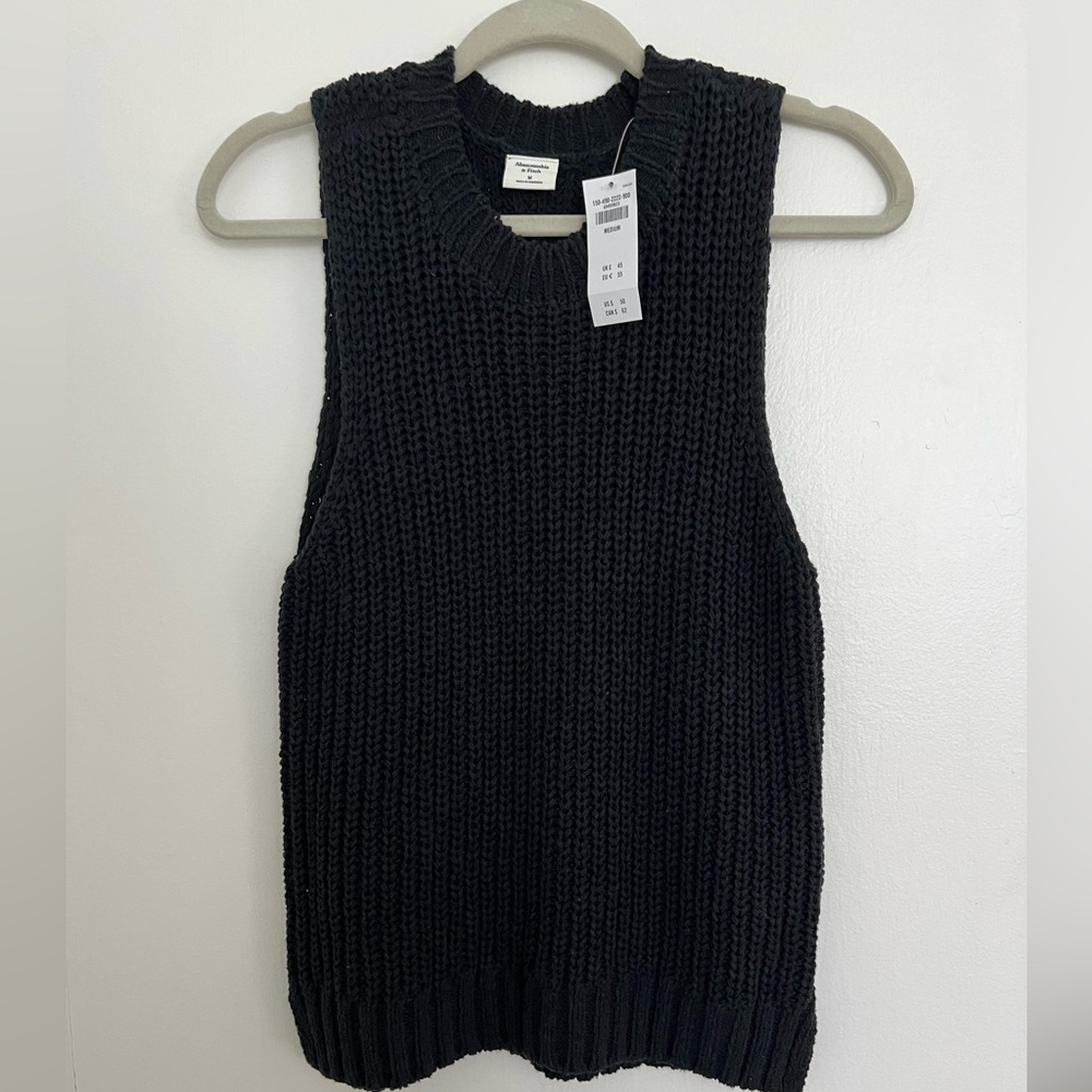 NWT black sweater tank